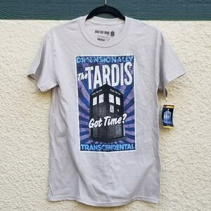 NWT Ripple Junction Doctor Who Tardis graphic tee gray small